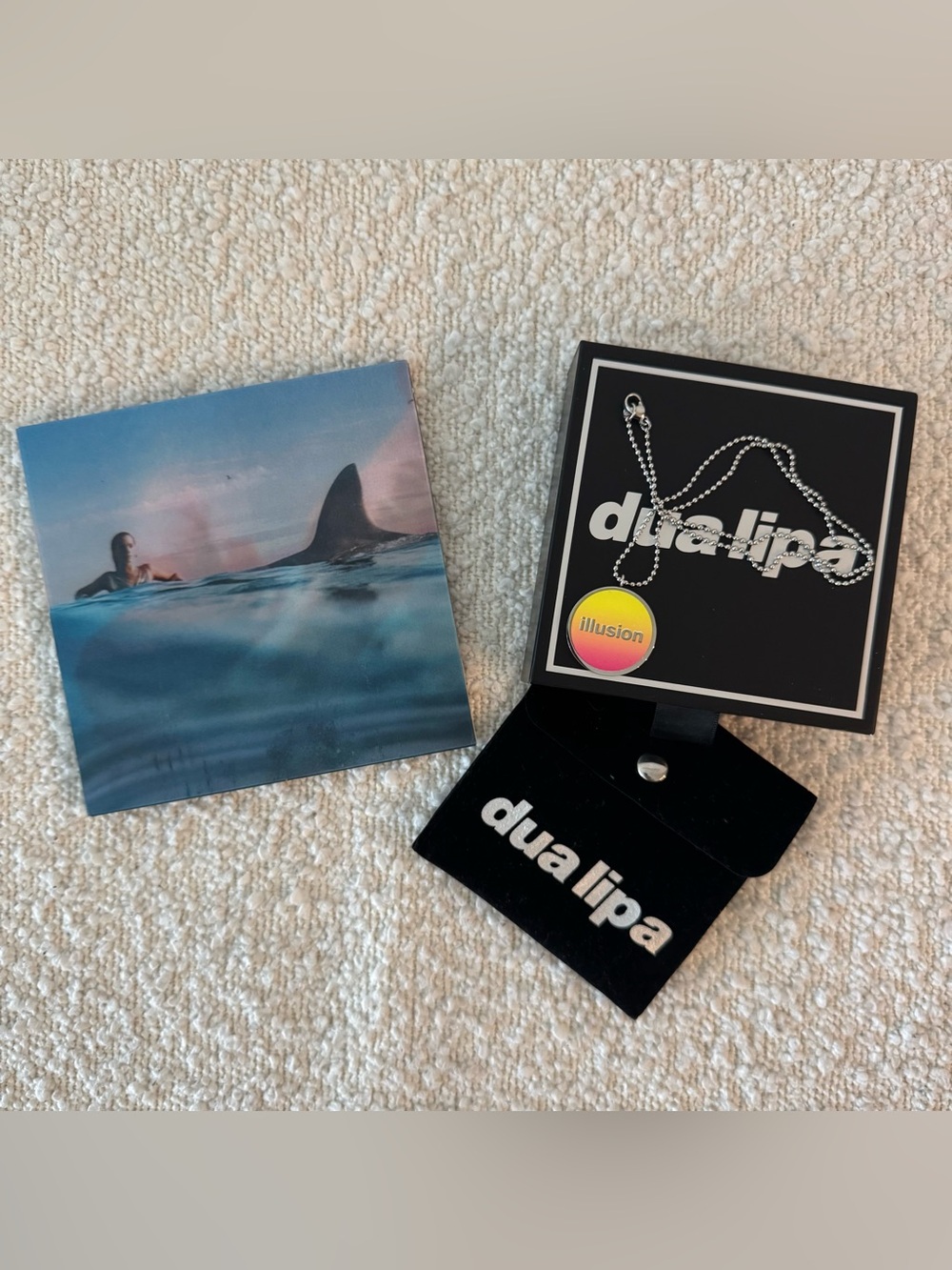 Dua Lipa Radical Optimism CD and Illusion necklace